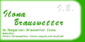 ilona brauswetter business card